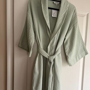 Light Green Waffle Knit Robe